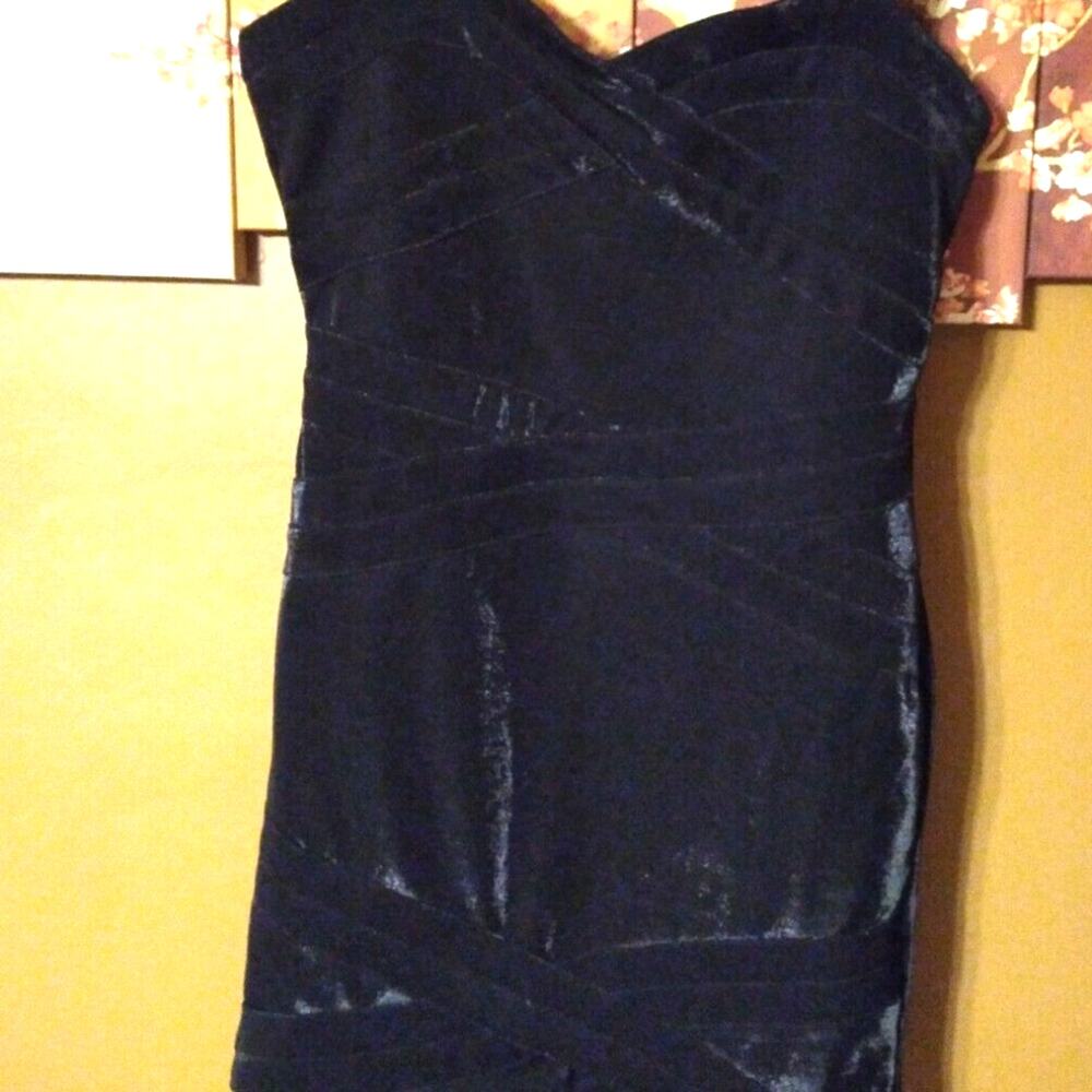 Divided by H&M Black Metallic Dress Short Sleeveless